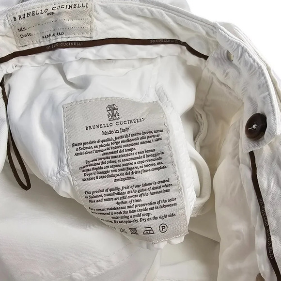 Brunello Cucinelli Womens Skinny Fit Jeans in White Low-Mid Rise Size 6 - Picture 8 of 14